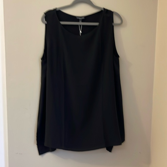 BNWT Eileen Fisher Silk Georgette Crepe Bateau Neck Long Shell 1X - Picture 1 of 6